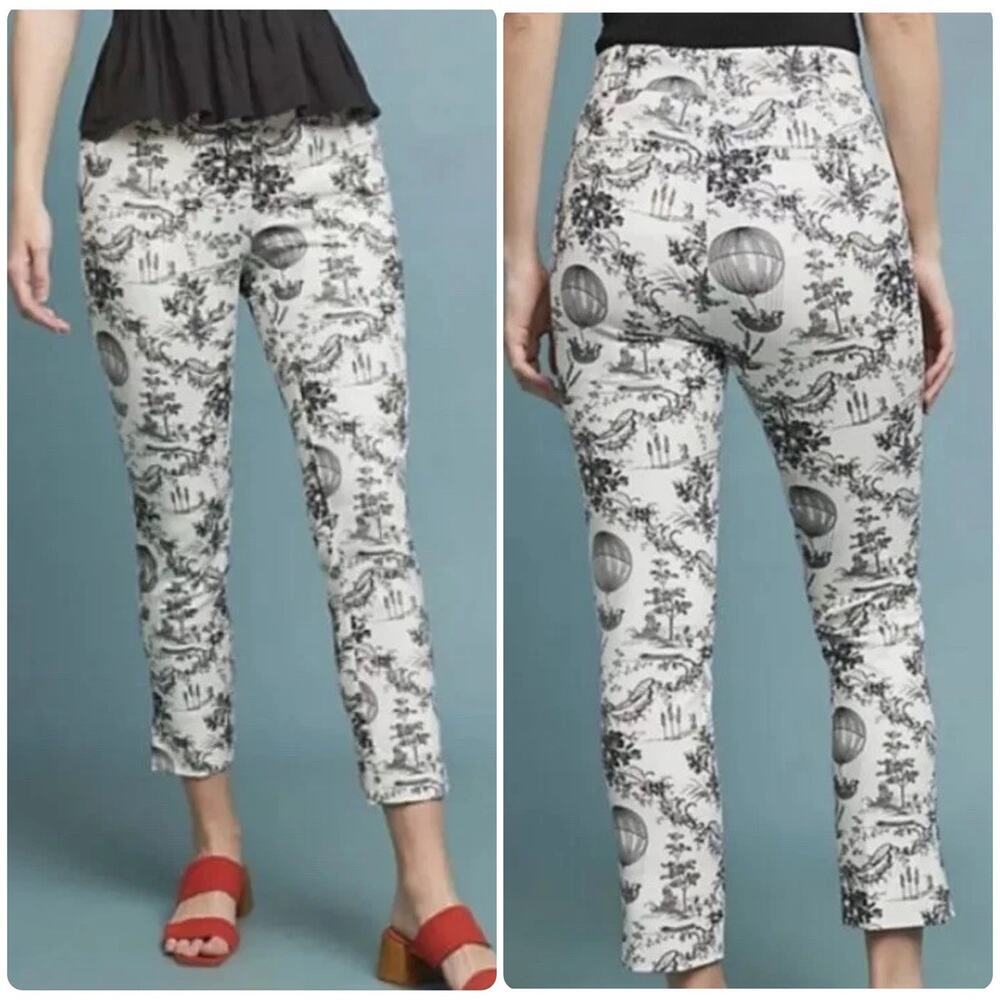 ANTHROPOLOGIE Essential Slim Hot Air Balloon Denim Pants Jeans Parisian Size 8